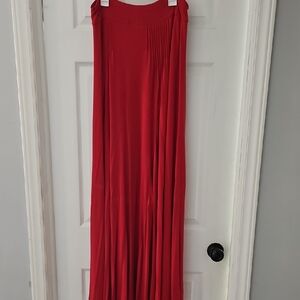 Elegant Red Maxi Skirt